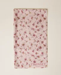 Twinset Étole florale avec logo