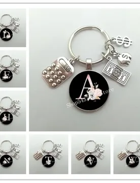 Model Keychain A-Z Letter Keychain Glass Keychain Currency Tree Wallet for Handmade Souvenir $Gift Keyring - Aliexpress - FashionsVida