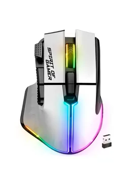 Souris De Jeu Sans Fil Pro M5 White One Size unisex - Spirit of Gamer - FashionsVida