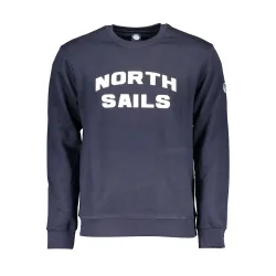 Mens Crew Neck Sweatshirt - Dark Blue Cotton - Size X-Large