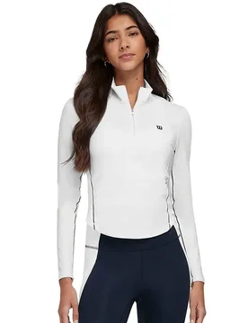 Brentwood Half Zip Sweatshirt Bright White XL - Wilson - FashionsVida