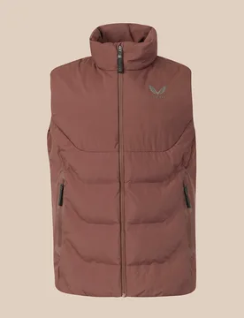 Men's Padded Gilet - Brown DEEP MAHOGANY S male - Castore - FashionsVida