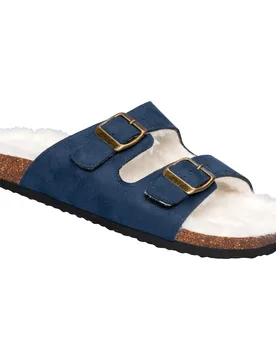 Kuschelpantolette „Kerstin“ blau 41 Damen - wonderwalk - FashionsVida