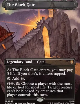 The Black Gate (Borderless Art Foil) The Hobbit Commander - Magic: The Gathering - FashionsVida