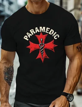 With Paramedic Star of Life & Serpent 100% cotton Print Crew Neck T-Shirt, Lightweight Summer Top, Regular Fit - Aliexpress - FashionsVida