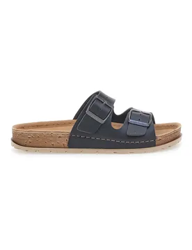 Ciabatte Nere con Doppia Fascia e Plantare Preformato 07 NB 37 - Inblu - FashionsVida