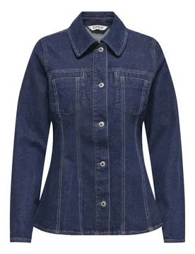 Jeansjacke - ONLELLE L/S FITTED DNM JACKET GUA - XS bis L - für Damen - Größe XS - blau - Frauen - female - Only - FashionsVida