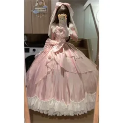 A gorgeous and elegant pink wedding birthday coming-of-age dress