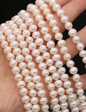AAA 7-8mm High Quality Near-round Semi-finished Beads Natural Freshwater Pearls for Jewelry Making DIY Women Necklace Accessory - Aliexpress - FashionsVida