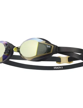 Stealth-x Performance Mirror Swimming Goggles Gold / Black / Black One Size Men,Women - TYR - FashionsVida