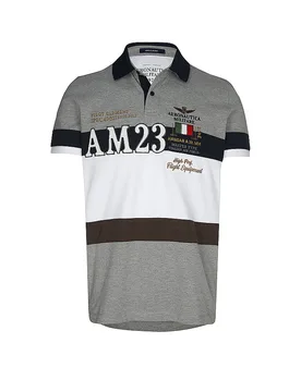 Poloshirt hellgrau L Herren - Aeronautica Militare - FashionsVida