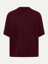 Pullover Dolman mit Turtle Neck Rot M
