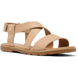Sandalias de tiras de mujer de piel