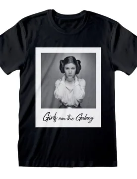 Disney T-Shirt - Leia Girls Run The Galaxy - S bis XXL - für Männer - Größe XXL - schwarz - Lizenzierter Fanartikel - Männer - male - Star Wars - FashionsVida