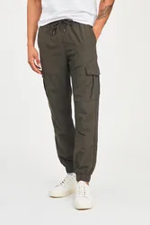 Nylon Mens Drawstring Cargo Trousers