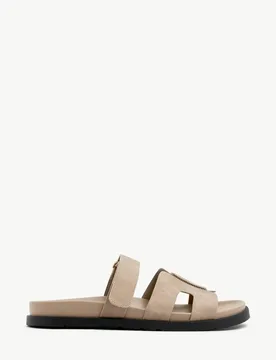 Women's Emmy Taupe Faux Nubuck Sandals Size: 4-Standard Fit - Taupe - Size: 4-Standard Fit - Linzi - FashionsVida