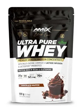 Proteina Ultra Pure Whey 500g Muffin Al Cioccolato - Amix - FashionsVida