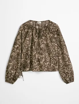 Blusa de mujer suelta de gasa de algodón estampada - MARC O'POLO - FashionsVida