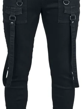 Gothic Jeans - KIHILIST Bondage Trousers - S bis 4XL - für Männer - Größe 4XL - schwarz - Männer - male - KIHILIST by KILLSTAR - FashionsVida