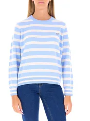 SUN68 Maglia misto lana CELESTE S