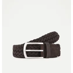 Cinturón de piel trenzado de colección