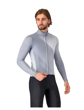 Maglia A Maniche Lunghe Amplify Thermal Grey / Silver / White - Castelli - FashionsVida