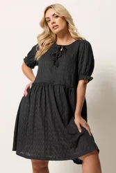 Women's Bow Front Mini Dress in Black Size: 14 - Black - Size: 14