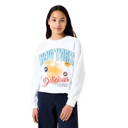 Felpa H5262 Off White 12-13 Anni