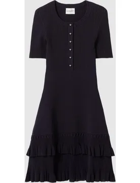Vestido de punto ajustado de manga corta - CLAUDIE PIERLOT - FashionsVida