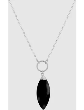 Collar áfrica moda acabado en rodio con onix - Luxenter - FashionsVida