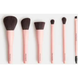 Set 6 Brochas y Pinceles de Viaje Rosa