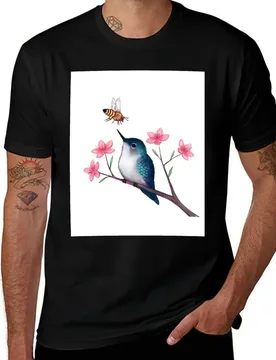 Bee hummingbird with bee T-Shirt Big and Tall Basic Tee Shirt T-Shirt - Aliexpress - FashionsVida