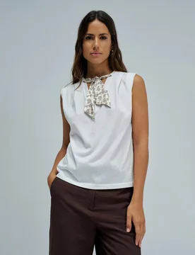 Camiseta con pañuelo de mujer - Salsa Jeans - FashionsVida
