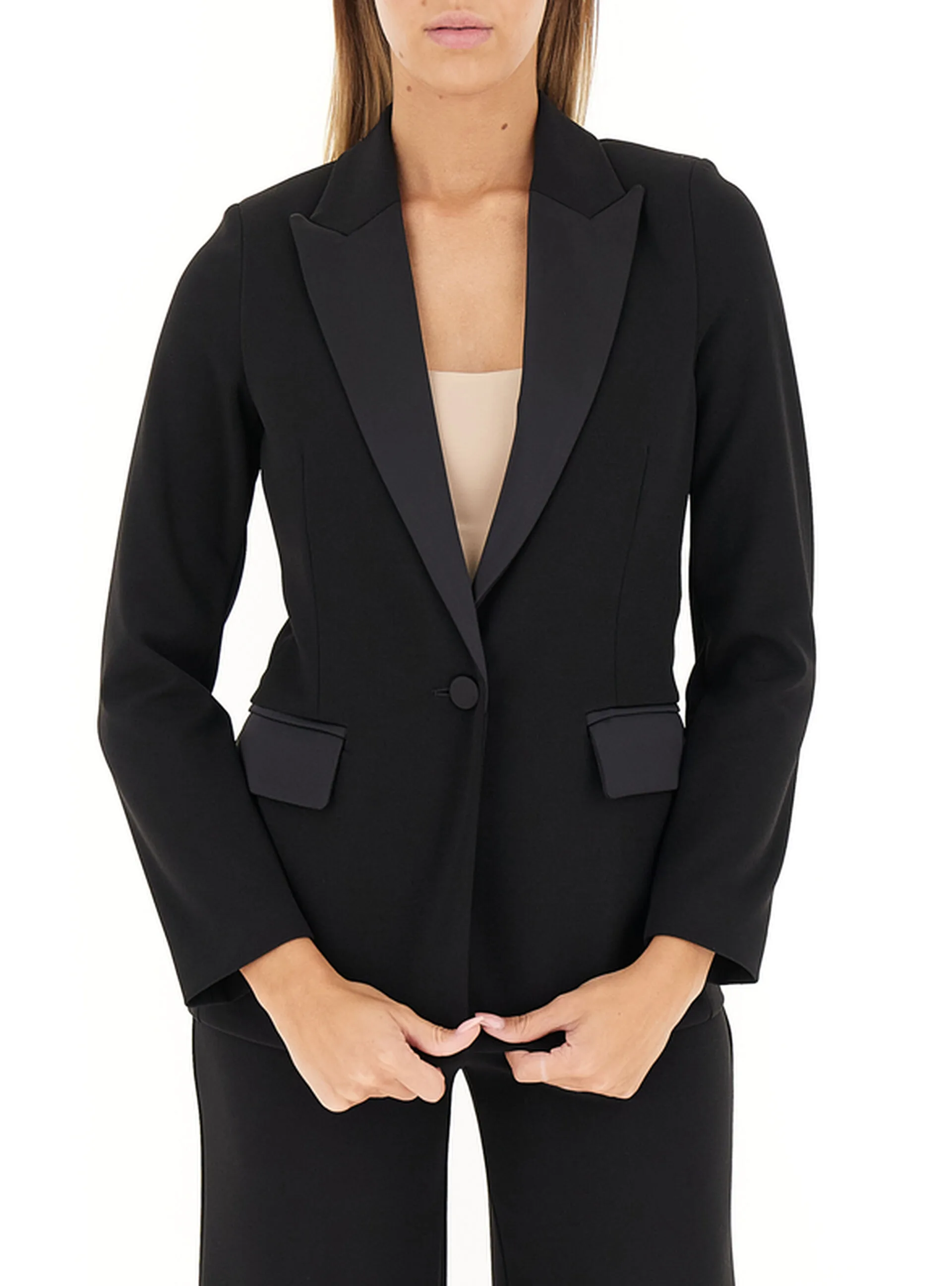 VICOLO Blazer collo revers NERO L - VICOLO - FashionsVida
