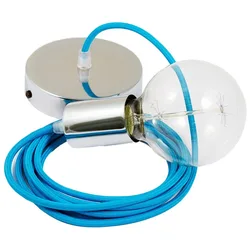 Cables Suspension Luminaire Rm11 1 M Turquoise / Chrome Plated One Size