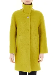 Cappotto misto lana LIU JEANS VERDE LIME 40