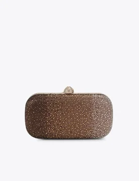 Embellished Chain Strap Clutch Bag Brown female - Carvela - FashionsVida