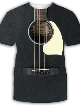 New Music Guitar 3d Printing T-shirt Men's Women's Rock Psychedelic Short Sleeve Breathable Light Summer Sports Top - Aliexpress - FashionsVida