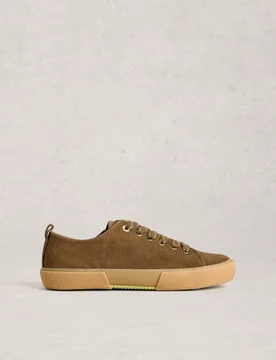 Suede Lace Up Trainers Green female - White stuff - FashionsVida