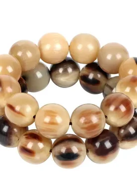 Non-metallic bracelet, natural color cow horn , Tibetan ethnic style, men's fashion, engraved gradient light beads - Aliexpress - FashionsVida