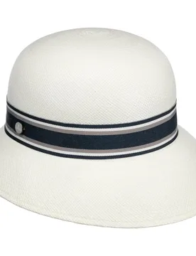 Malisa Panama Hat by - white-blue - Damen - Size: S (55-56 cm) - Lierys - FashionsVida