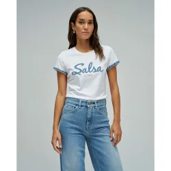Camiseta con branding de mujer
