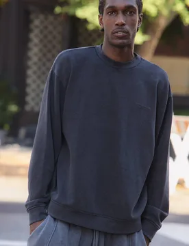 Herren Übergroßer Pullover Mit Verlängertem Ausschnitt, Limitierte Auflage, Gewaschen, Erhabener Text Washed Black Größe XL - boohooMAN - FashionsVida