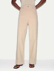 Pure Cotton High Waisted Straight Leg Jeans Oatmeal female
