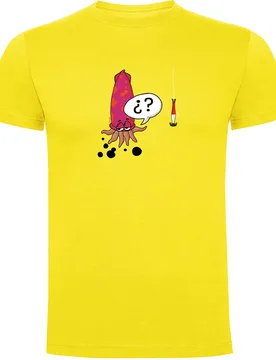 Squid Short Sleeve T-shirt Yellow 3XL Men - Kruskis - FashionsVida