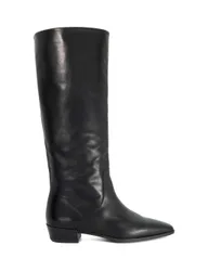 Leather Knee High Boots Black female