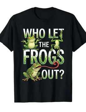 Who Let The Frogs Out Funny Frog Amphibian Lover Joke Meme T-shirt For Men Women 100% Cotton T Shirts Short Sleeve Tops 0413-2 - Aliexpress - FashionsVida