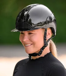 Reithelm H24 GLOSSY, schwarz glanz 55-57cm