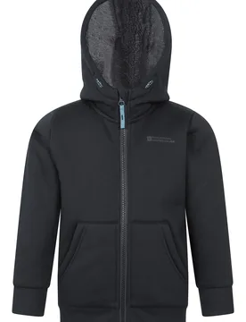 Nordic II Kids Full-Zip Hoodie - Black - Mountain Warehouse - FashionsVida