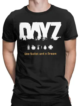 DayZ One Bullet and a Dream T Shirt Men Pure Cotton Vintage T-Shirt Shotting Game Tee Shirt Short Sleeve Merchandise Big Size - Aliexpress - FashionsVida